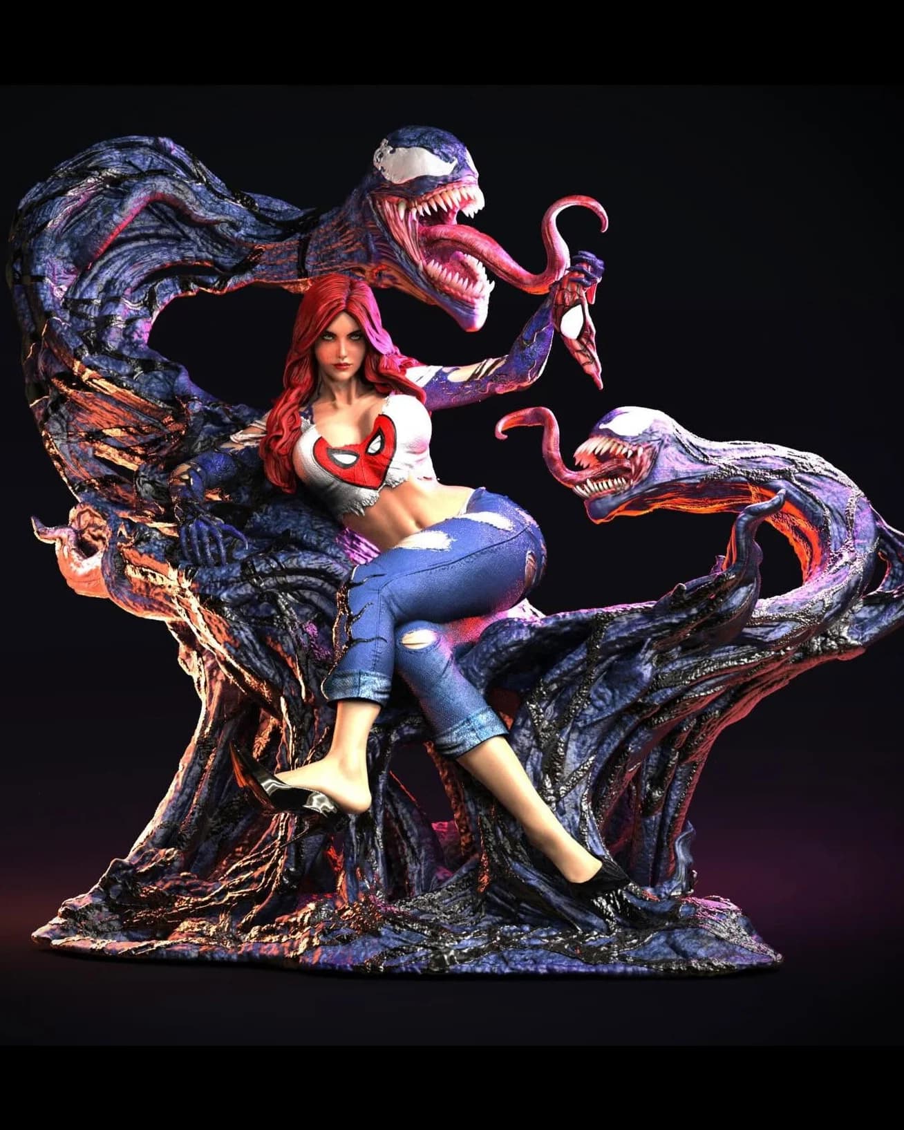 Mary Jane Venomized (On Throne)